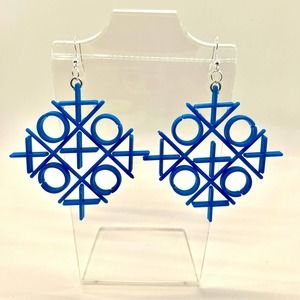 Tic Tac Toe Game Earrings - Game Night Earrings - Toy Earrings